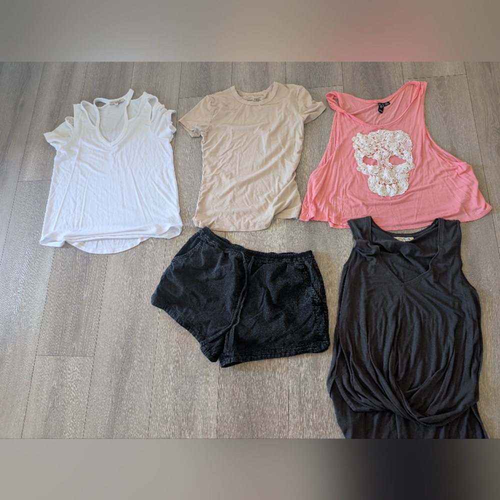 5 Pieces - 4 Shirts And 1 Shorts